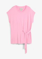 T-shirt z miękkiej mieszanki wiskozy. Czerwone t-shirty damskie bonprix, bez wzorów, z wiskozy, bez kołnierzyka, bez ramiączek. Za 19.99 zł.
