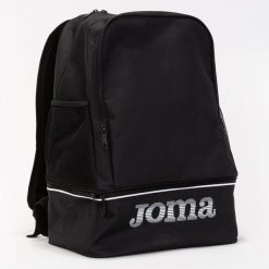 Plecak sportowy piłkarski Joma Training III z kieszenią na obuwie. Czarne plecaki męskie Joma, bez wzorów, sportowe. Za 89.99 zł.