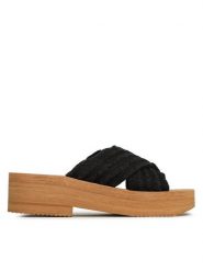 Roxy Klapki ARJL101093 Czarny. Czarne klapki damskie Roxy, bez wzorów, z materiału, bez obcasa, bez zapięcia. Za 179.99 zł.