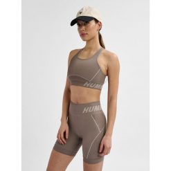Damski bezszwowy biustonosz sportowy Hummel TE Christel. Szare bielizna sportowa damska Hummel, xs, bez wzorów. Za 134.50 zł.