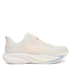 Buty do biegania Hoka. Brązowe obuwie sportowe damskie HOKA, bez wzorów, bez zapięcia, do biegania. Za 729.99 zł.