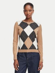 Marella Sweter Carabo 2625366131 Brązowy jasny Regular Fit. Brązowe swetry nierozpinane damskie Marella, xl, bez wzorów, z wiskozy, bez kołnierzyka, bez ramiączek. Za 609.99 zł.