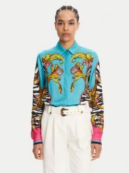 Versace Jeans Couture Koszula 78HAL2P1 Niebieski Regular Fit. Niebieskie koszule damskie Versace Jeans Couture, s, bez wzorów, z jeansu, bez kołnierzyka, bez ramiączek. Za 1,239.00 zł.