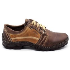 Joker Buty męskie trekkingowe 192 brązowe beżowy. Brązowe trekkingi męskie na jesień, z jeansu, bez zapięcia. Za 351.82 zł.