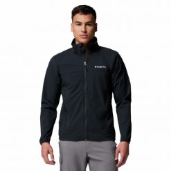 Kurtka softshellowa męska Columbia Heather Canyon II Jacket. Czarne kurtki męskie Columbia, m, bez wzorów, z softshellu, bez kaptura, trekkingowe. Za 329.99 zł.