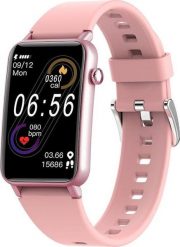 Smartwatch Kumi U3 Różowy (KU-U3/PK). Czerwone zegarki smartwatch Kumi, bez wzorów. Za 187.39 zł.