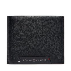 Portfel Tommy Hilfiger. Czarne portfele męskie Tommy Hilfiger, bez wzorów. Za 249.99 zł.