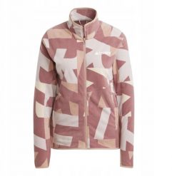 Bluza damska adidas TERREX Multi Printed Full-Zip Fleece Jacket - woner beige/quiet crimson rozmiar: s. Brązowe bluzy damskie Under Armour, s, bez wzorów, sportowe, bez ramiączek, bez kaptura. Za 312.32 zł.