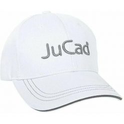 Czapka golfowa JuCad. Białe czapki damskie JUCAD, bez wzorów, ze skóry, eleganckie. Za 181.50 zł.