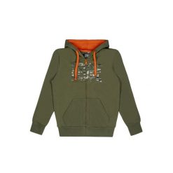 Bluza z bawełna z kaptur na czas wolny na co dzień. Zielone bluzy damskie LEONE 1947 APPAREL, bez wzorów, z bawełny, bez kaptura, na fitness i siłownię. W wyprzedaży za 124.20 zł.