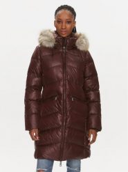 Calvin Klein Płaszcz zimowy K20K207071 Brązowy Regular Fit. Brązowe płaszcze damskie Calvin Klein, na zimę, m, bez wzorów, z syntetyku, bez kołnierzyka, bez kaptura. Za 1,119.00 zł.
