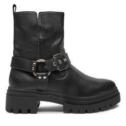 Botki Aldo. Czarne botki damskie Aldo, bez wzorów, bez obcasa, na płaskiej podeszwie, bez zapięcia. Za 309.99 zł.