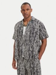 Karl Lagerfeld Jeans Koszula B2M16011 Czarny Regular Fit. Czarne koszule męskie Karl Lagerfeld Jeans, m, bez wzorów, z bawełny, bez kołnierzyka, bez ramiączek. Za 529.99 zł.