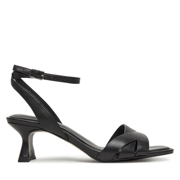 Sandały Tamaris. Czarne sandały damskie Tamaris, bez wzorów, bez obcasa, na słupku, bez zapięcia. Za 409.99 zł.