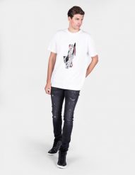 Les Hommes T-shirt Logo | LJT224-710P | Logo | Mężczyzna | Biały. Białe t-shirty męskie Les Hommes, m, bez wzorów, z bawełny, bez kołnierzyka, bez ramiączek. W wyprzedaży za 249.00 zł.