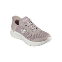 Buty SKECHERS GO WALK FLEX GRAND ENTRY Brązowy. Brązowe obuwie sportowe damskie Skechers, bez wzorów, z materiału, bez zapięcia, trekkingowe, Skechers Sport. Za 299.99 zł.