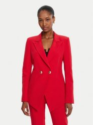 Rinascimento Marynarka CFC0126220003 Czerwony Slim Fit. Czerwone marynarki i żakiety damskie Rinascimento, bez wzorów, z syntetyku, bez kołnierzyka, bez ramiączek. Za 749.99 zł.