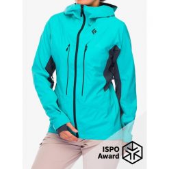 Kurtka membranowa damska Black Diamond Dawn Patrol Hybrid Shell. Niebieskie kurtki sportowe damskie Black Diamond, na zimę, bez wzorów, bez ramiączek, bez kaptura, narciarskie. Za 1,485.50 zł.