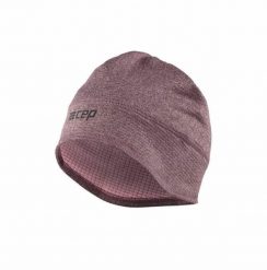 Czapka zimowa unisex odblaskowa termoaktywna z otworem na kucyk do biegania CEP. Fioletowe czapki damskie CEP, na zimę, bez wzorów, z elastanu, eleganckie. Za 79.00 zł.