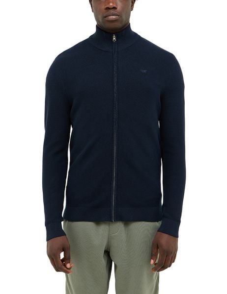 Męski Sweter Mustang Style Escondido Dark Sapphire 1016847 4136. Niebieskie swetry męskie Mustang, l, bez wzorów, bez kołnierzyka, bez ramiączek. Za 169.99 zł.