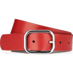 Pasek damski. Czerwone paski damskie Wittchen, bez wzorów, z materiału. W wyprzedaży za 129.90 zł.