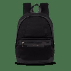 Plecak duży KISKADEE BLACK. Czarne plecaki męskie Wings, bez wzorów, z materiału, biznesowe. Za 169.90 zł.