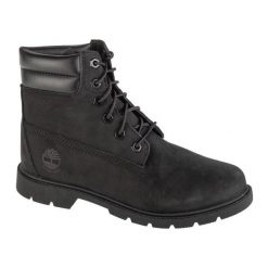 Buty Timberland Linden Woods Wp 6 Inch 1A156S czarne. Czarne botki damskie bez wzorów, z gumy, bez obcasa, bez zapięcia. Za 977.82 zł.