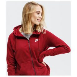 Nike Bluza W Nsw Essntl Fz Flc , bordowy, rozmiar L. Czerwone bluzy damskie Nike, l, bez wzorów, z bawełny, bez ramiączek, bez kaptura. W wyprzedaży za 179.99 zł.