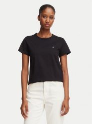 BOSS T-Shirt Eventsa13 50571248 Czarny Slim Fit. Czarne t-shirty damskie Boss, l, bez wzorów, z bawełny, bez kołnierzyka, bez ramiączek. Za 349.99 zł.