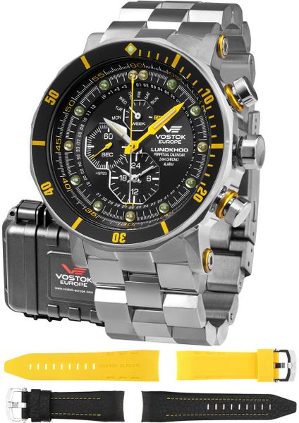 Zegarek męski Vostok Europe YM86-620A505B srebrny. Szare zegarki męskie Vostok Europe, bez wzorów, srebrne. Za 4,540.00 zł.