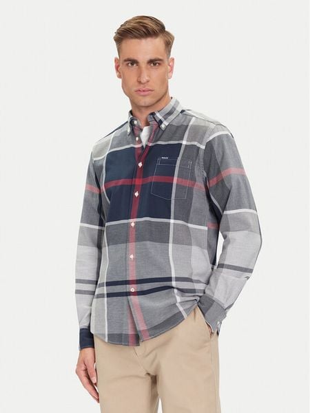 Barbour Koszula Dunoon MSH4980TN21 Szary Regular Fit. Szare koszule męskie Barbour, m, bez wzorów, z bawełny, bez kołnierzyka, bez ramiączek. Za 309.99 zł.