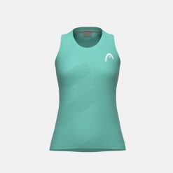 PRO Damski Top. Niebieskie koszulki sportowe damskie Head, bez wzorów, z dzianiny, bez ramiączek, tenisowe. Za 230.00 zł.