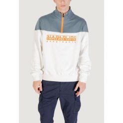 Bluza Mężczyzna NAPAPIJRI B-SATURNIA HZ. Białe bluzy męskie Napapijri, m, bez wzorów, z bawełny, casualowe, bez ramiączek, bez kaptura. W wyprzedaży za 403.55 zł.