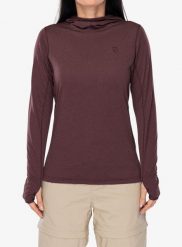 Bluza z kapturem damska Fjallraven Abisko Sun-hoodie. Czerwone bluzy damskie Fjällräven, na lato, m, bez wzorów, z materiału, bez ramiączek, z kapturem. Za 390.49 zł.