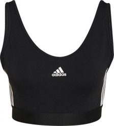 Adidas Stanik sportowy damski adidas Essentials 3-Stripes czarny GS1343. Czarne bielizna sportowa damska Adidas, bez wzorów. Za 111.33 zł.