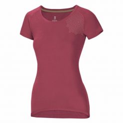 Koszulka damska Ocun Raglan. Czerwone bluzki damskie Ocun, s, bez wzorów, sportowe, bez kołnierzyka, bez ramiączek. Za 178.50 zł.