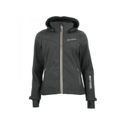 Kurtka damska Peak Mountain Softshell Amaleoff. Czarne kurtki sportowe damskie Peak Mountain, bez wzorów, z softshellu, bez ramiączek, trekkingowe. W wyprzedaży za 372.50 zł.