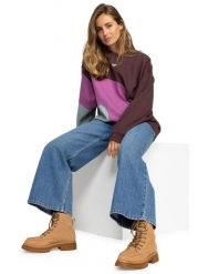 Trapery damskie, Bradie Lace Up Boots. Brązowe trapery damskie Roxy, z materiału, przed kolano, bez zapięcia. Za 349.99 zł.