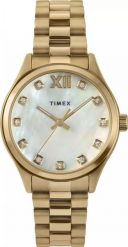 Zegarek damski Timex TW2W85400 CYRKONIE złoty. Żółte zegarki damskie Timex, złote. Za 1,042.39 zł.