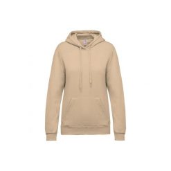 Bluza damska z kapturem Kariban. Białe bluzy damskie KARIBAN, m, bez wzorów, z bawełny, sportowe, bez ramiączek, z kapturem. Za 181.00 zł.