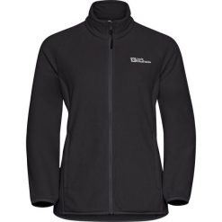 Bluza polarowa damska Jack Wolfskin Moonrise Full Zip. Czarne bluzy damskie Jack Wolfskin, bez wzorów, z polaru, sportowe, bez ramiączek, bez kaptura. Za 339.99 zł.