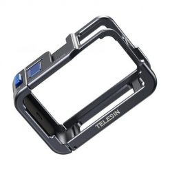 Obudowa metalowa TELESIN DJI Osmo Action 5 (czarna). Czarne zegarki sportowe TELESIN, bez wzorów, metalowe. Za 99.00 zł.