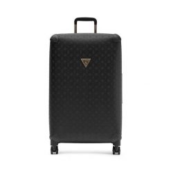 Walizka duża Guess. Czarne walizki damskie Guess, z aplikacjami, duże. Za 539.99 zł.
