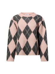 EDITED sweter z dzianiny z zawartością wełny i alpaki - Harriet Jumper Kobiety Sztuczne włókno szary|różowy, 38. Czerwone swetry nierozpinane damskie Edited, bez wzorów, z dzianiny, bez kołnierzyka, bez ramiączek. Za 179.95 zł.