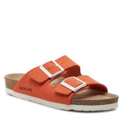 Klapki Genuins. Żółte klapki damskie Genuins, bez wzorów, bez obcasa, bez zapięcia. Za 269.99 zł.