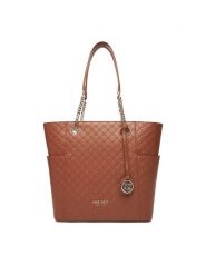 Nine West Torebka CEO-NEBRASKA-LDA8208A Brązowy. Brązowe shopperki damskie Nine West, bez wzorów, z materiału, bez dodatków. Za 269.99 zł.