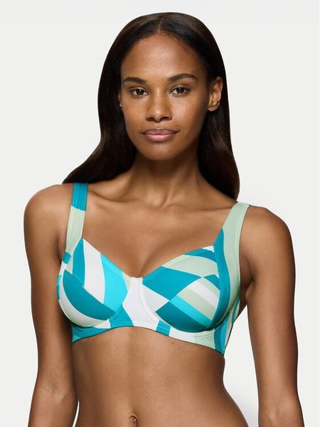 Triumph Góra od bikini Summer Mix & Match 10214535 Niebieski. Niebieskie bikini Triumph, bez wzorów, z syntetyku. Za 86.70 zł.