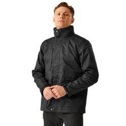 Kurtka Ocieplana Męska Z Kapturem. Czarne kurtki męskie Regatta, na zimę, m, bez wzorów, z materiału, z kapturem. Za 770.99 zł.
