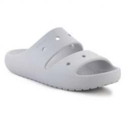 Klapki unisex Crocs Classic Sandal V2. Szare klapki męskie Crocs, bez wzorów, z materiału, bez zapięcia. Za 135.99 zł.