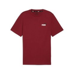 Puma Koszulka Ess+ 2 Col Small Logo 67447012. Czerwone koszulki sportowe męskie Puma, m, bez wzorów, z bawełny, bez ramiączek. Za 59.90 zł.